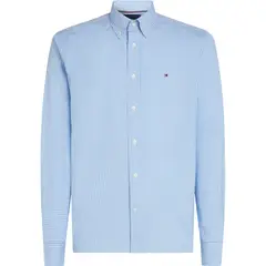 TOMMY HILFIGER - Camisa azul TH Flex regular de cuadros vichy