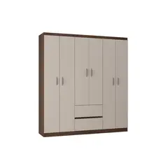 GENERICO - Closet 6 Puertas 2 Cajones Grande Organizador De Ropa 183x147x40