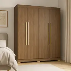 GENERICO - Armario Closet Moderno 4 Puertas 2 Cajones con Boxes y Repisas