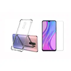 GENERICO - Funda Airbag Antichoque + Vidrio Templado Xiaomi Redmi 9 / 9 Prime
