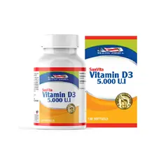 HEALTHY AMERICA - VITAMINA D3 5000 I.U. X 100 CAPSULAS BLANDAS