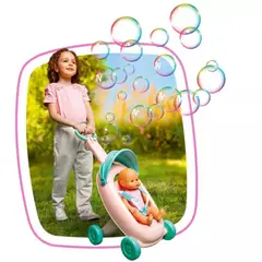 NENUCO - Muñeca Bebé Con Carrito Coche De Burbujas