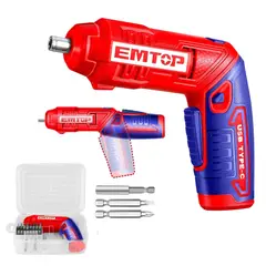 undefined - ATORNILLADOR INALAMBRICO 4V ESCUALIZABLE + 19PCS SIN CARGADOR EMTOP