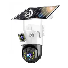 GENERICO - Camara Doble Lente Exterior Solar Simcard 4g Resiste Agua