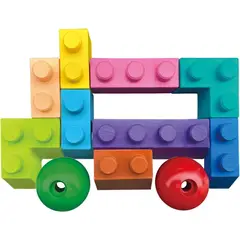 JUGANDO Y EDUCANDO - Crayones Motricidad En Bloques Tipo Bus Escolar Para Niños