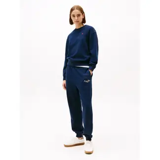 TOMMY HILFIGER - Buzo azul con logo a contraste bordado