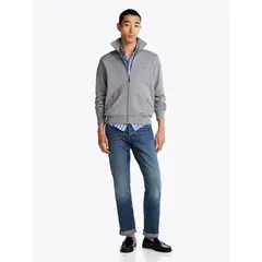 TOMMY HILFIGER - Saco gris de felpa con cremallera