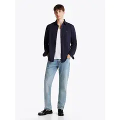TOMMY HILFIGER - Camisa azul solida de corte slim