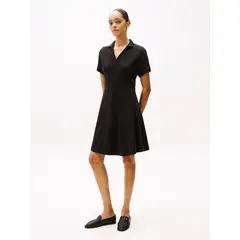 TOMMY HILFIGER - Vestido negro mini tipo polo