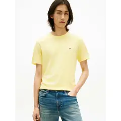 TOMMY HILFIGER - Camiseta amarilla de cuello redondo