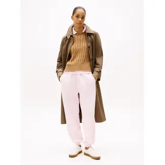 TOMMY HILFIGER - Joggers rosa con bajo elástico y logo