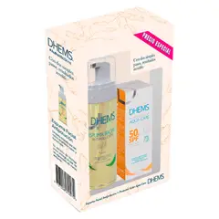 DHEMS - Kit Espuma Facial Antipolución + Protector solar aqua care sin color