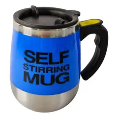 INFANTILES CAJUROMIX - Taza Portátil Azul Oscuro Con Mezclador Eléctrico