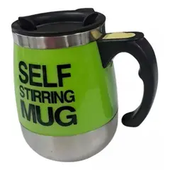 INFANTILES CAJUROMIX - Taza Portátil Verde Con Mezclador Eléctrico