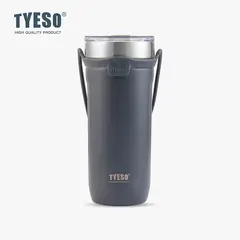 GENERICO - Termo-Mug TYESO 710 ml Térmico con Tapa, Pitillo y Correa de Silicona