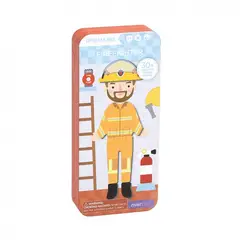JUGANDO Y EDUCANDO - Rompecabezas Didáctico Magnético Bombero Para Niños