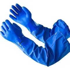 KIM - GUANTE NEPTUNO PVC CORRUGADO MANGA LARGA CAUCHO