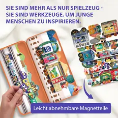 JUGANDO Y EDUCANDO - Juego Didáctico Puzzle Tren Magnéticos Para Niños