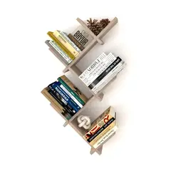 GENERICO - Repisa Biblioteca Flotante B-02 Minimalista Moderna Color Capuccino