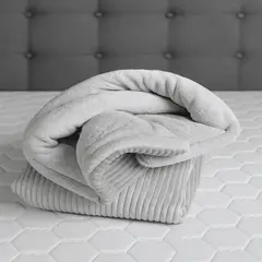 GENERICO - Cobija Terminca Ovejera Acanalada 190x230 Gris Claro