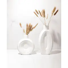 DECORACIONES ALE Y GABI - Jarrones Decorativos x 2 und incluye flores secas