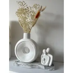 DECORACIONES ALE Y GABI - Centro de Mesa Karla jarron base flores y vela 4 piezas