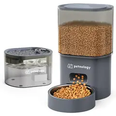 PET CENTER - Comedero Inteligente Automático + Fuente de Agua Para Gatos