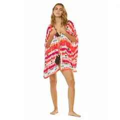 DULZAMARA - Salida de playa kimono corto tye dye sandalo