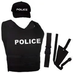 GENERICO - Disfraz De Pólice Accesorios Chalecos Gorra Adulto