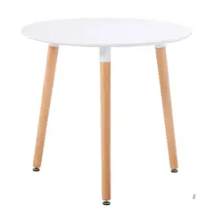 GENERICO - Mesa Redonda Eames 3 Patas Diseño Nórdico (80 cm) COLOR BLANCO