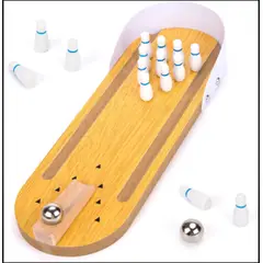 SHADOW - Mini Juego De Bolos De Mesa De Madera