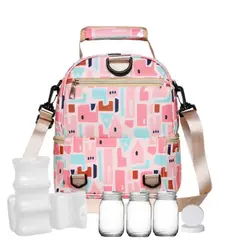 GENERICO - Kit Lactancia Materna Cadena Frio Nevera+ 2 Bloque+ 3 Frasco