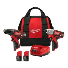 MILWAUKEE - Kit Taladro De Impacto + Atornillador 2494-22 M12