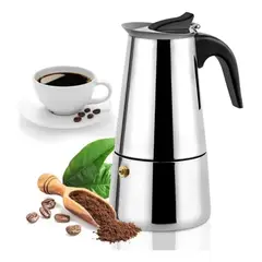 GENERICO - Cafetera Italiana Espresso Maker Acero Quirurgico 9 Tazas