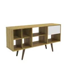MULTIMUEBLES - RACK TV 60 AUSTRIA MIEL BLANCO 136X69.5X35