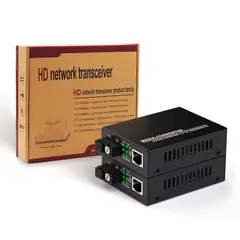 GENERICO - Convertidor de Medios Fibra Óptica Gigabit SC Network Transceiver RJ45