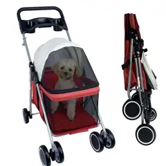 GENERICO - Coche Para Mascotas Color Rojo