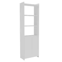 MULTIMUEBLES - BIBLIOTECA LBRERO CON PUERTAS BLANCO