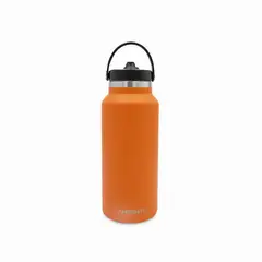 AMBIENTE GOURMET - Termo doble pared naranja con pitillo 1240ml