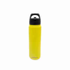 AMBIENTE GOURMET - Termo doble pared amarillo con pitillo 750ml