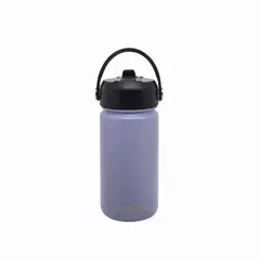 AMBIENTE GOURMET - Termo doble pared morado con pitillo 350ml