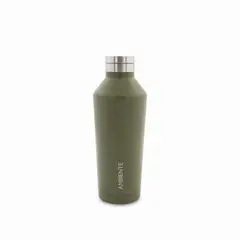 AMBIENTE GOURMET - Botella doble pared en acero verde oscuro