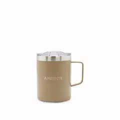 AMBIENTE GOURMET - Mug doble pared en acero taupe 420ml