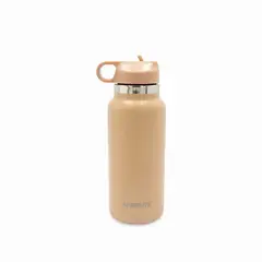 AMBIENTE GOURMET - Termo doble pared con pitillo almendra 1000ml