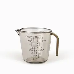 AMBIENTE GOURMET - Taza medidora gris 600 ml - 2 tazas