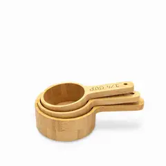 AMBIENTE GOURMET - Tazas medidoras en bambu x3