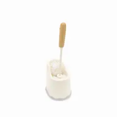 AMBIENTE GOURMET - Cepillo para bano mango en bambu con base