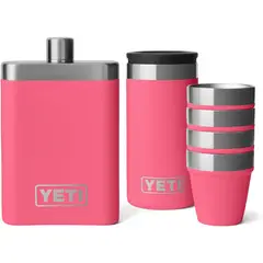 YETI - Flask de 7 oz con juego de vasos Tropical Pink