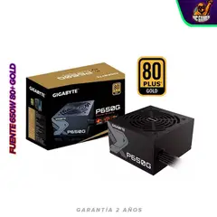 GIGABYTE - FUENTE DE PODER P650G 650W 80+ GOLD CERTIFICADA Y SEGURA