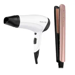 REMINGTON - Combo Plancha Keratina y Secador Eco Dryer